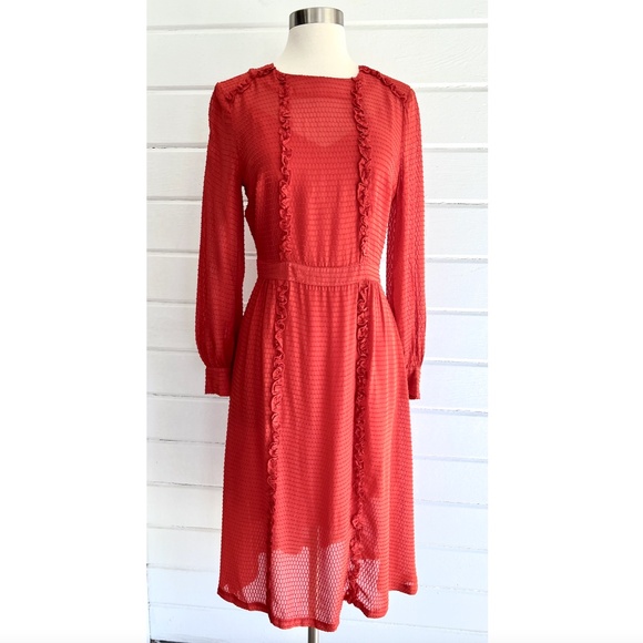 BAUM UND PFERDGARTEN Red Midi Dress - 36/ U.S. 4 - Picture 1 of 16
